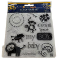 Little Yellow Bicycle Clear Stamp Set Baby Safari Boy Frog Lion Cardmaking Craft Monkey