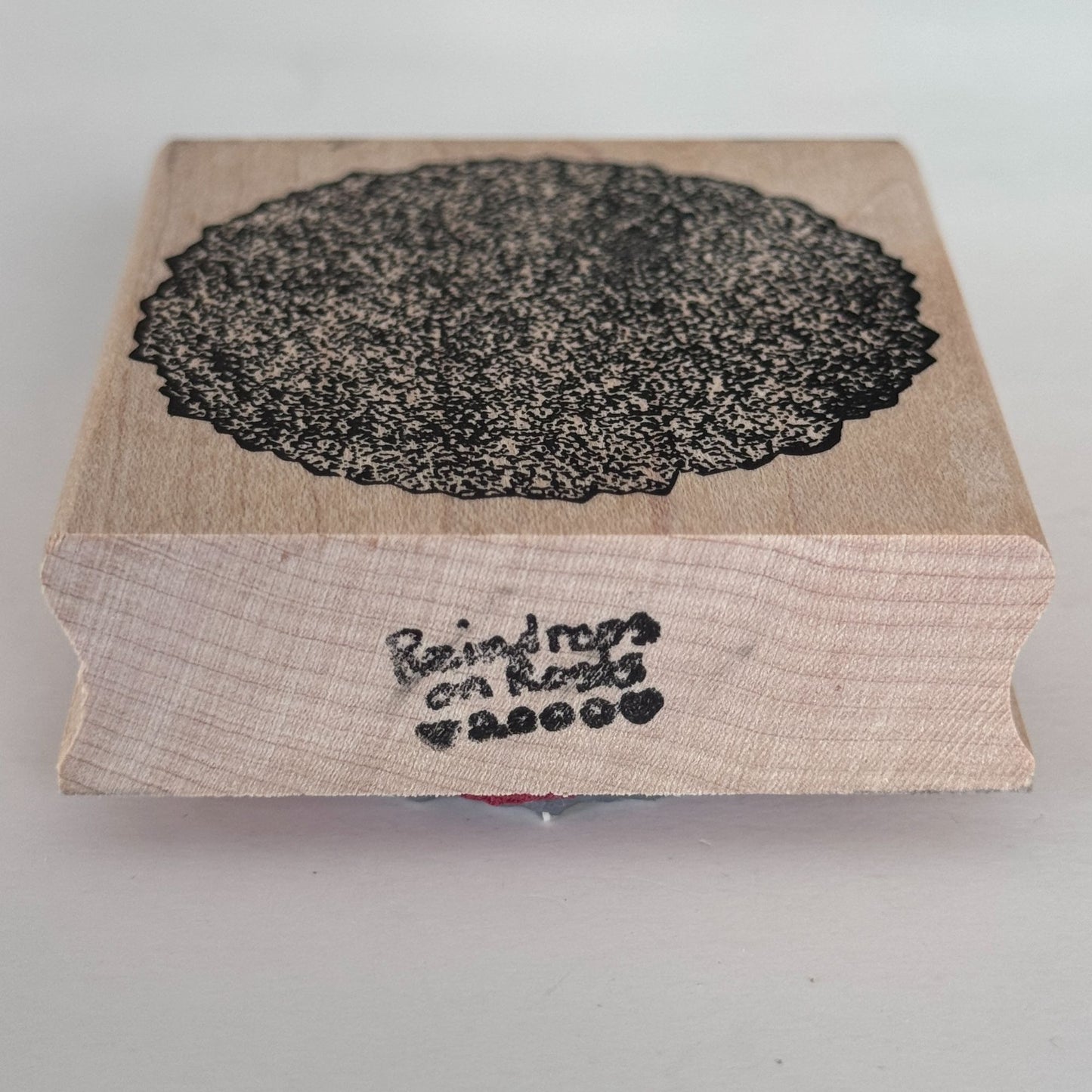 Raindrops On Roses Rubber Stamp Distressed Round Grunge Background Circle Craft