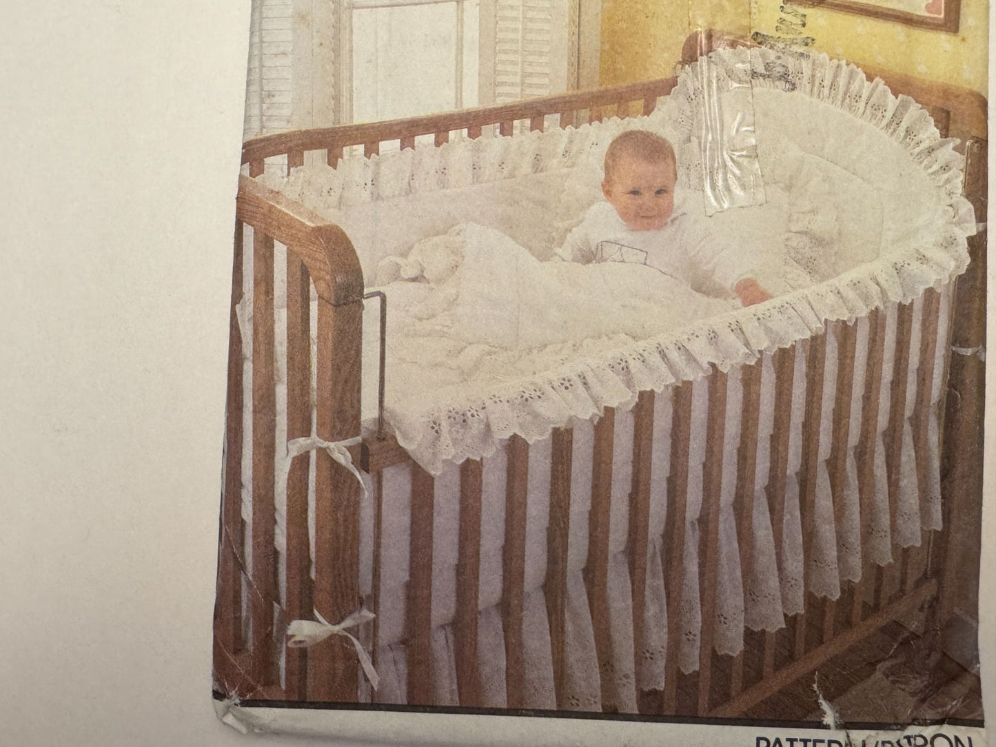 Simplicity Sewing Pattern 8722 Baby Room Home Decor Quilt Dust Ruffle 1980s UC
