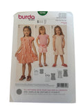 Burda Kids Sewing Pattern 9390 Shirt Top Dress For Girls 2-7 Easy Jersey Play UC