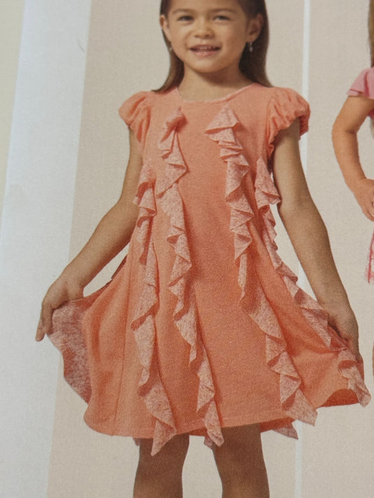 Burda Kids Sewing Pattern 9390 Shirt Top Dress For Girls 2-7 Easy Jersey Play UC