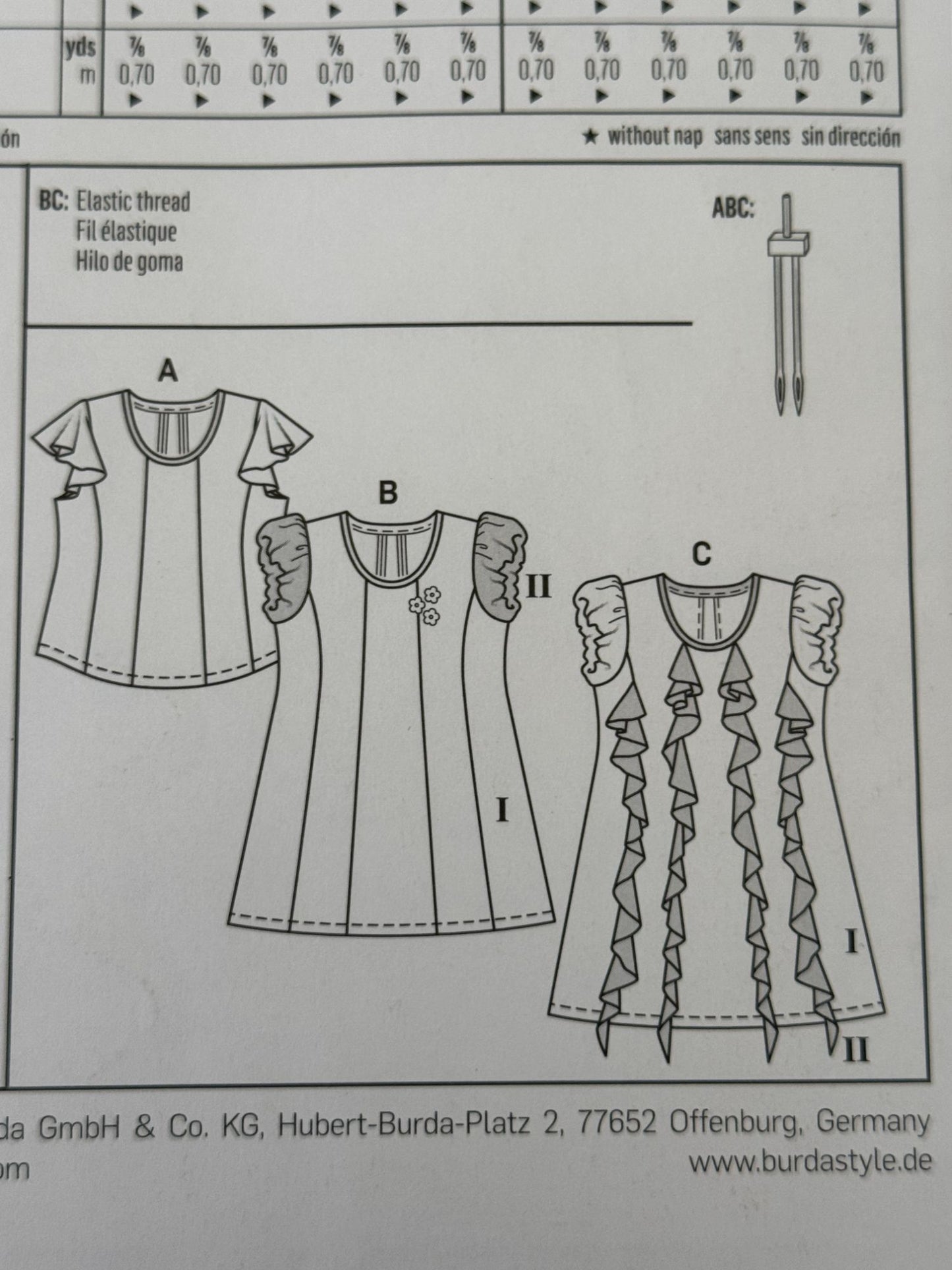 Burda Kids Sewing Pattern 9390 Shirt Top Dress For Girls 2-7 Easy Jersey Play UC