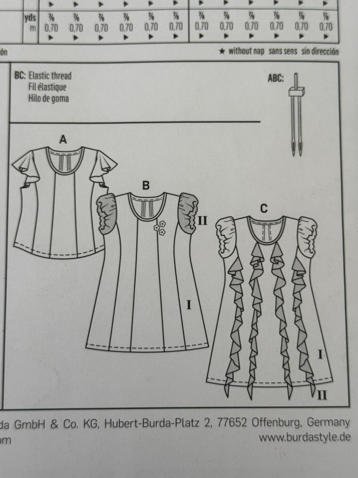 Burda Kids Sewing Pattern 9390 Shirt Top Dress For Girls 2-7 Easy Jersey Play UC