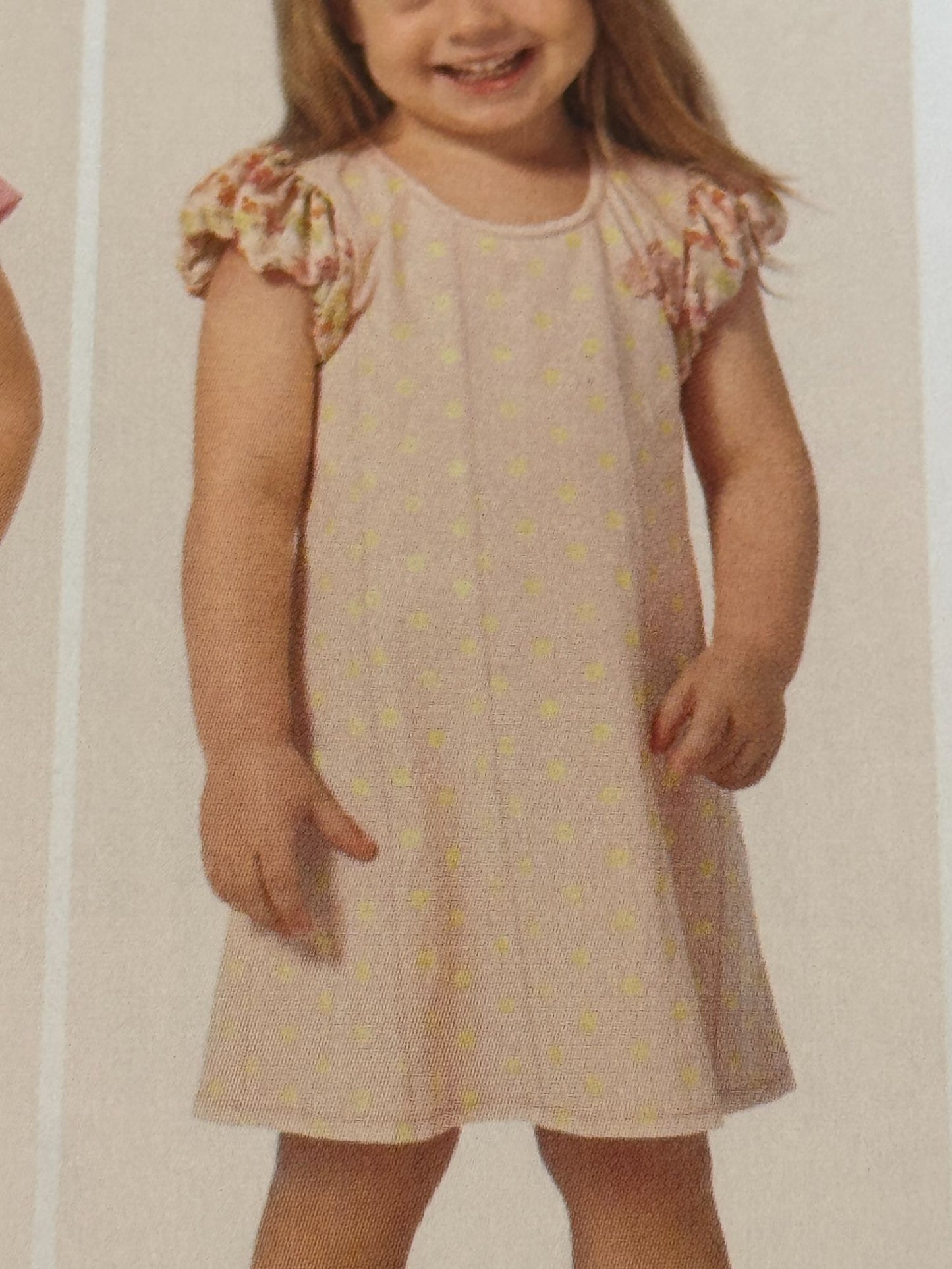 Burda Kids Sewing Pattern 9390 Shirt Top Dress For Girls 2-7 Easy Jersey Play UC