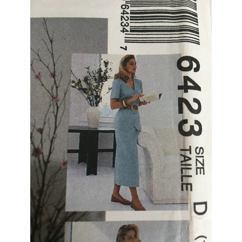 McCalls Sewing Pattern 6423 Work Wardrobe Jacket Top Skirt Pants Outfit UC 12 16