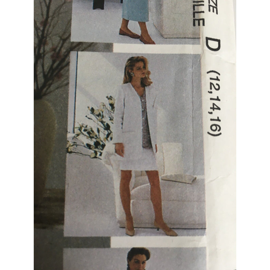 McCalls Sewing Pattern 6423 Work Wardrobe Jacket Top Skirt Pants Outfit UC 12 16