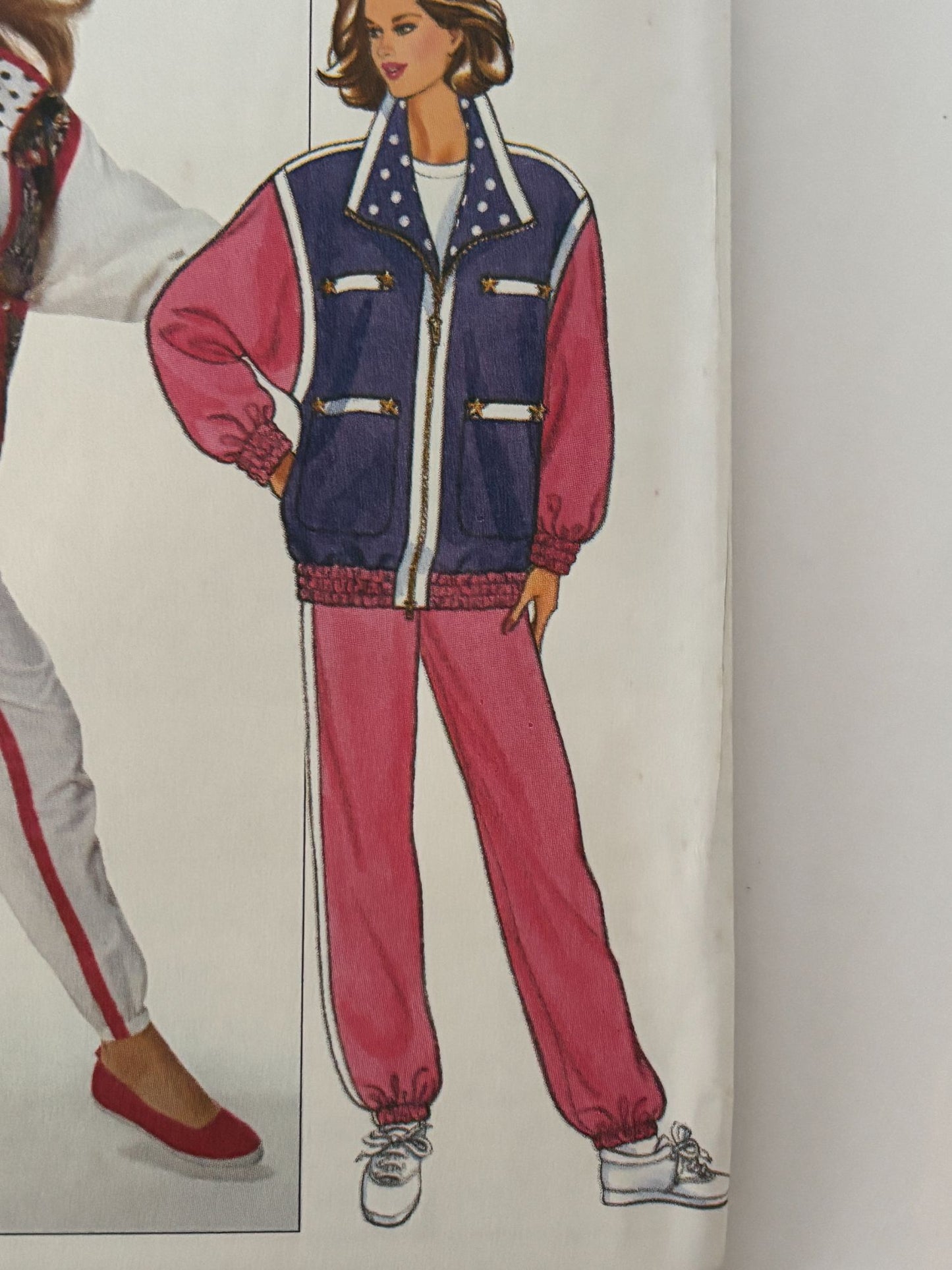 Butterick Sewing Pattern 6540 Athletic Jacket Pants 90s Retro Track Suit 6-14 UC