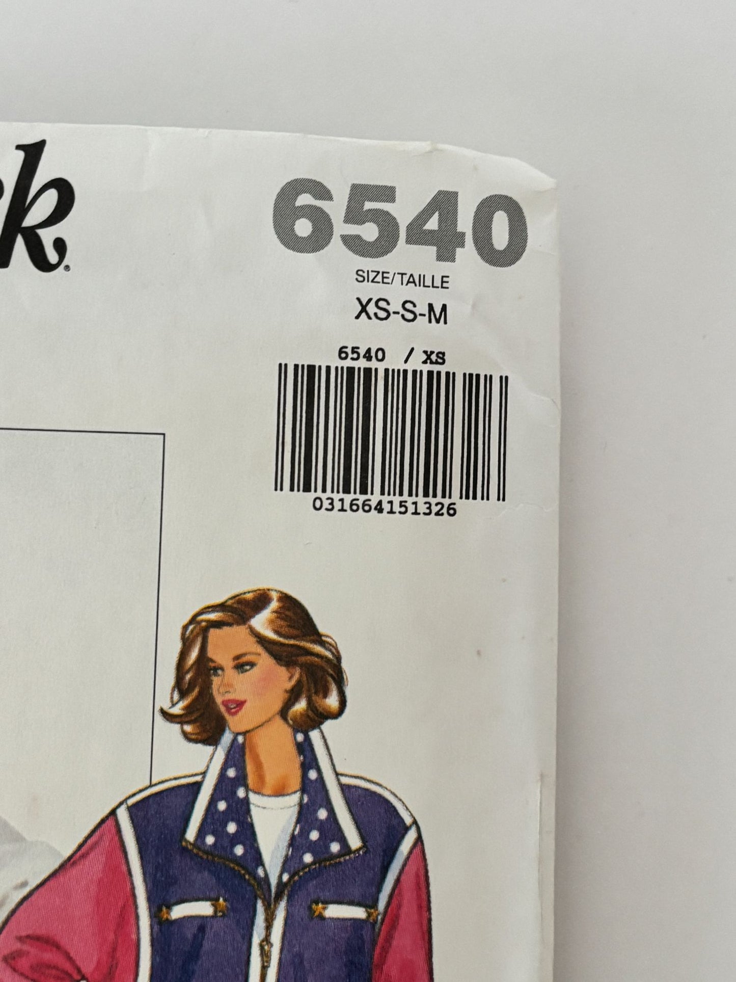 Butterick Sewing Pattern 6540 Athletic Jacket Pants 90s Retro Track Suit 6-14 UC