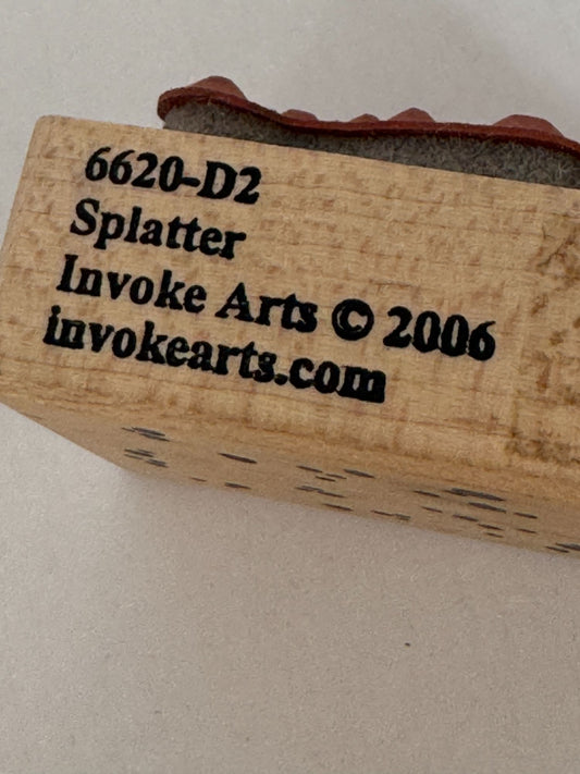 Invoke Arts Rubber Stamp Paint Ink Splatter Spots Dots Crafting Scrapbooking Art