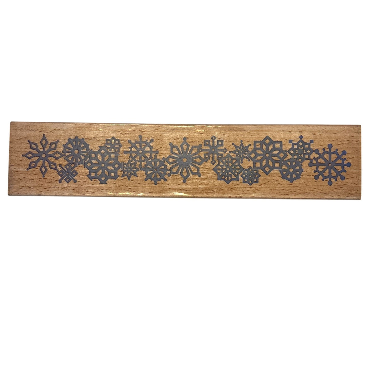 Whispers Rubber Stamp Snowflake Border Winter Christmas Card Making Holiday Wood Mounted Snow Edge