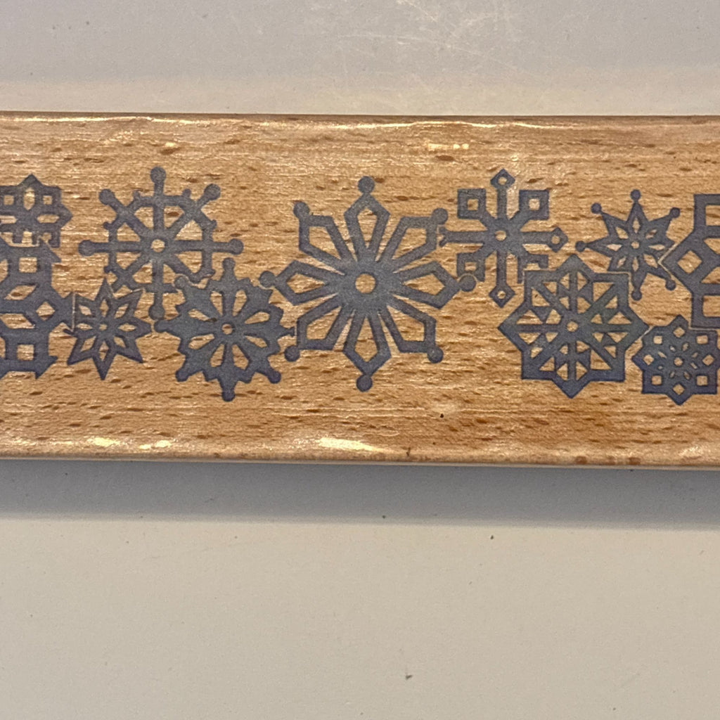 Whispers Rubber Stamp Snowflake Border Winter Christmas Card Making Holiday Wood Mounted Snow Edge