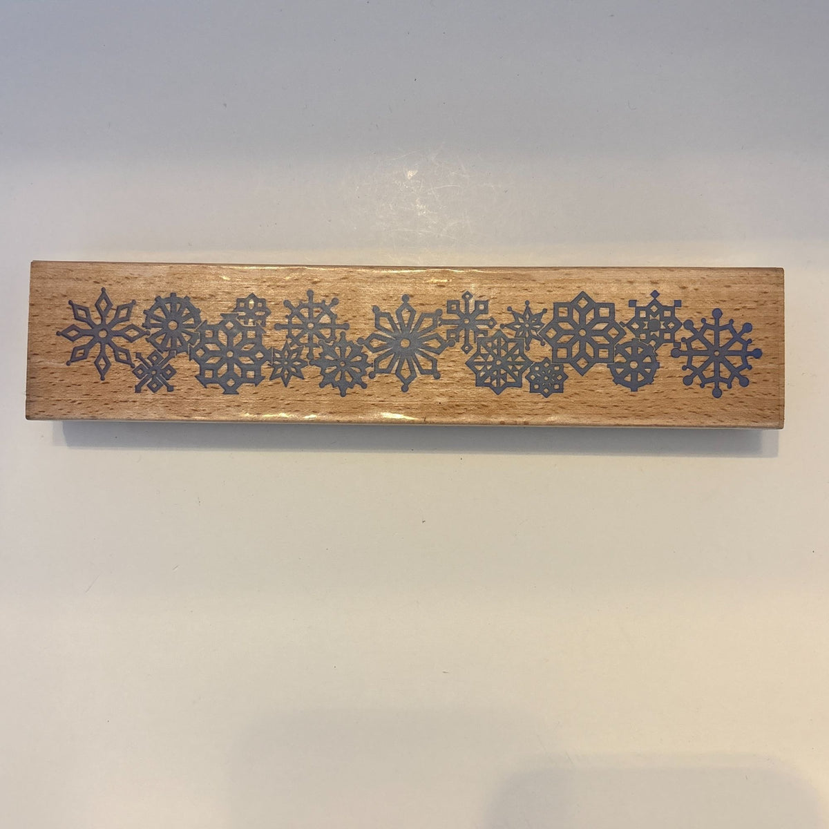 Whispers Rubber Stamp Snowflake Border Winter Christmas Card Making Holiday Wood Mounted Snow Edge