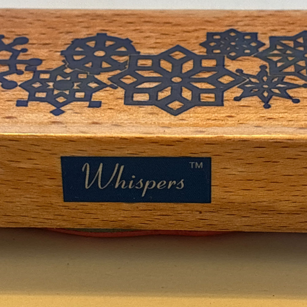 Whispers Rubber Stamp Snowflake Border Winter Christmas Card Making Holiday Wood Mounted Snow Edge