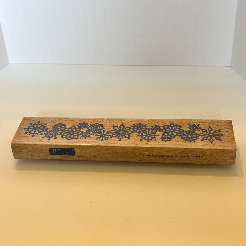 Whispers Rubber Stamp Snowflake Border Winter Christmas Card Making Holiday Wood Mounted Snow Edge