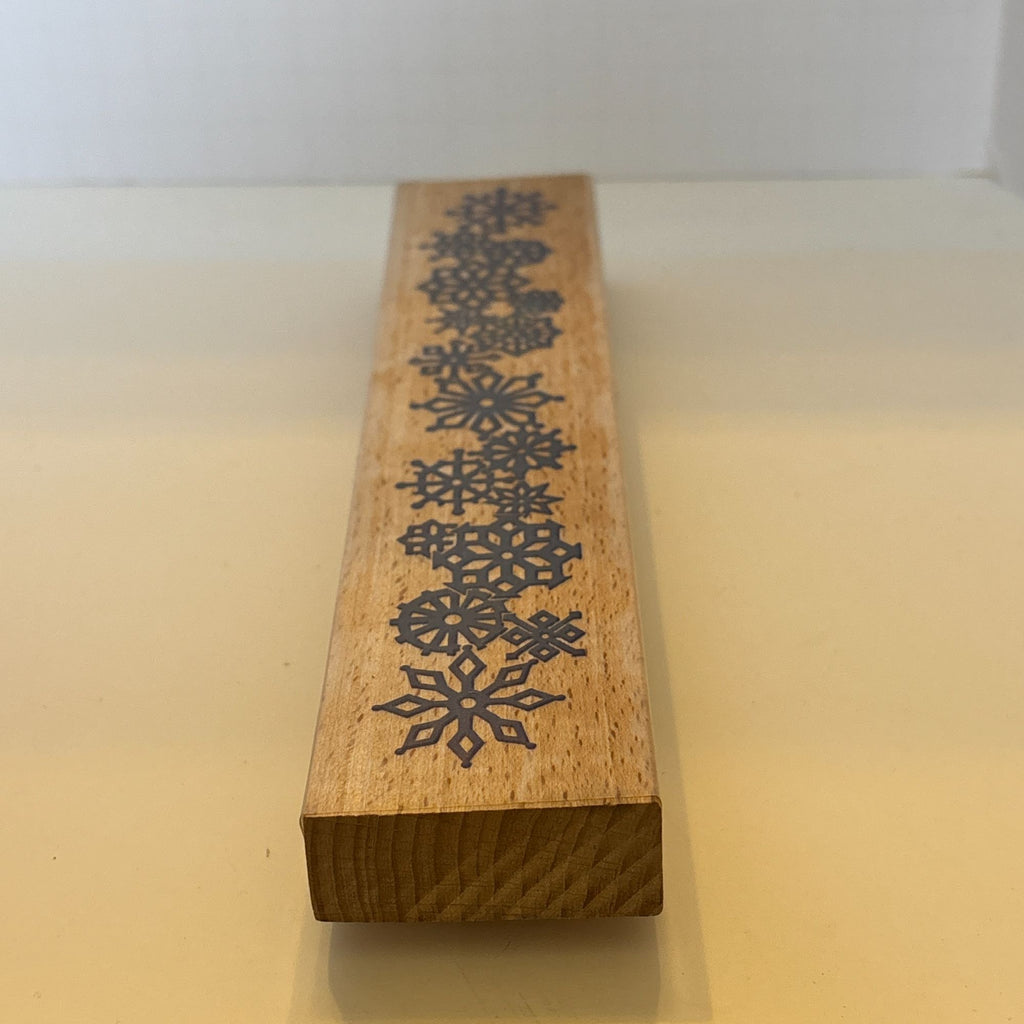 Whispers Rubber Stamp Snowflake Border Winter Christmas Card Making Holiday Wood Mounted Snow Edge