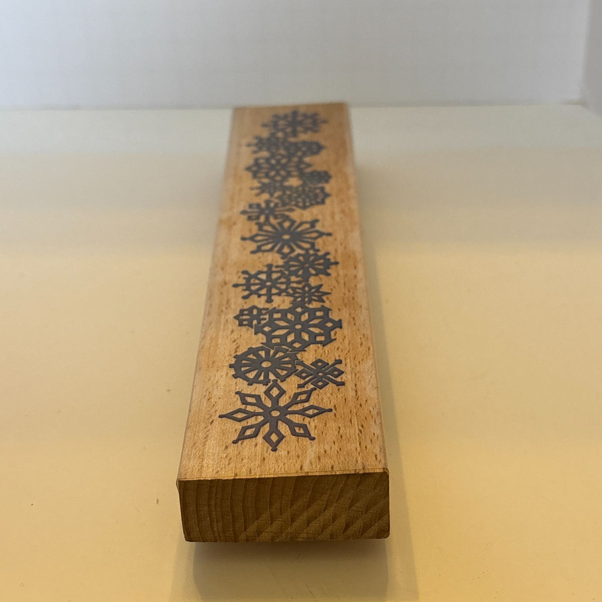 Whispers Rubber Stamp Snowflake Border Winter Christmas Card Making Holiday Wood Mounted Snow Edge