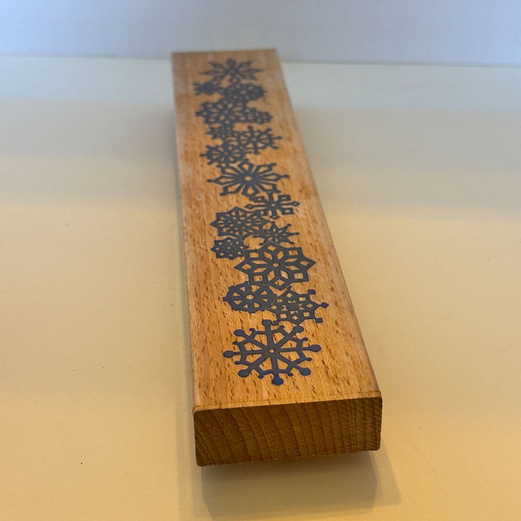 Whispers Rubber Stamp Snowflake Border Winter Christmas Card Making Holiday Wood Mounted Snow Edge
