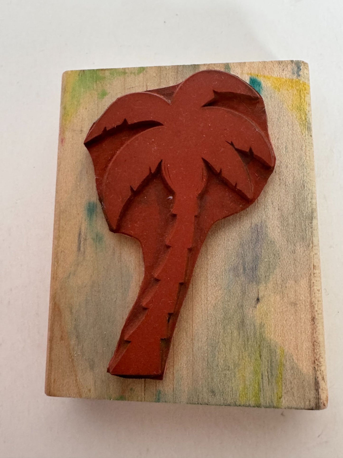 Palm Tree Silhouette Rubber Stamp Hawaii Island Life Summer Vacation Card Making