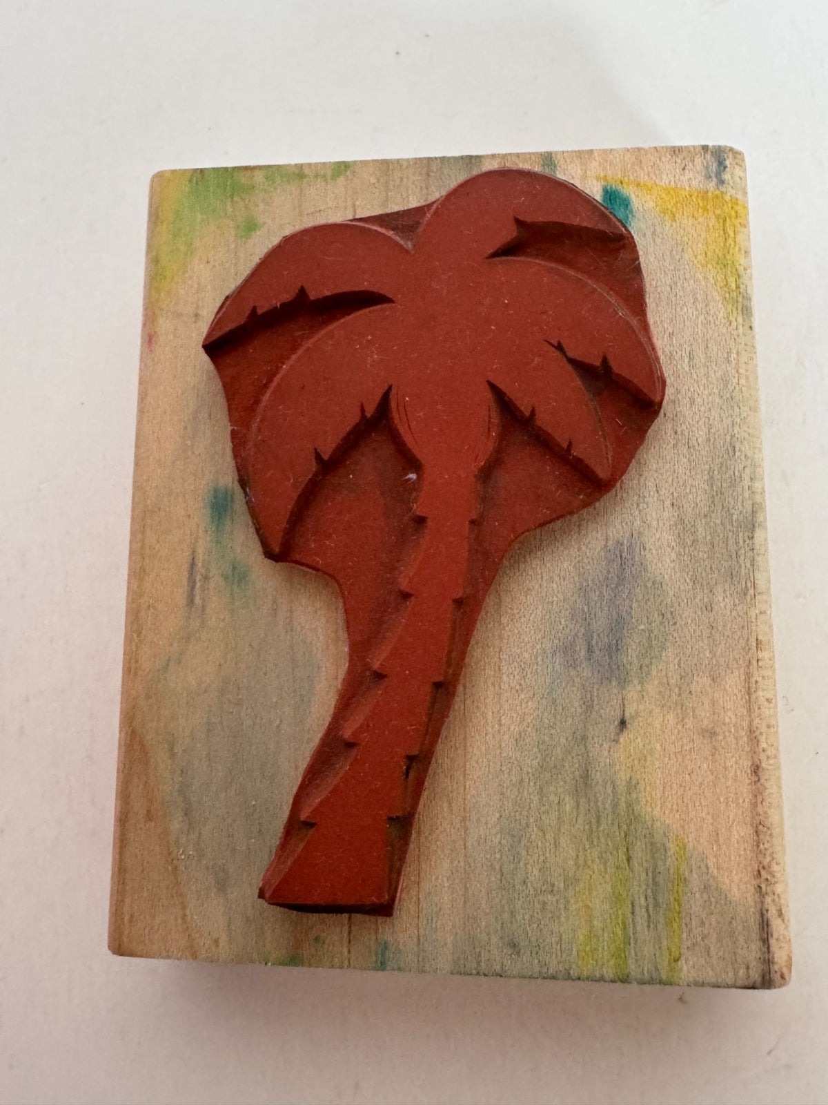 Palm Tree Silhouette Rubber Stamp Hawaii Island Life Summer Vacation Card Making