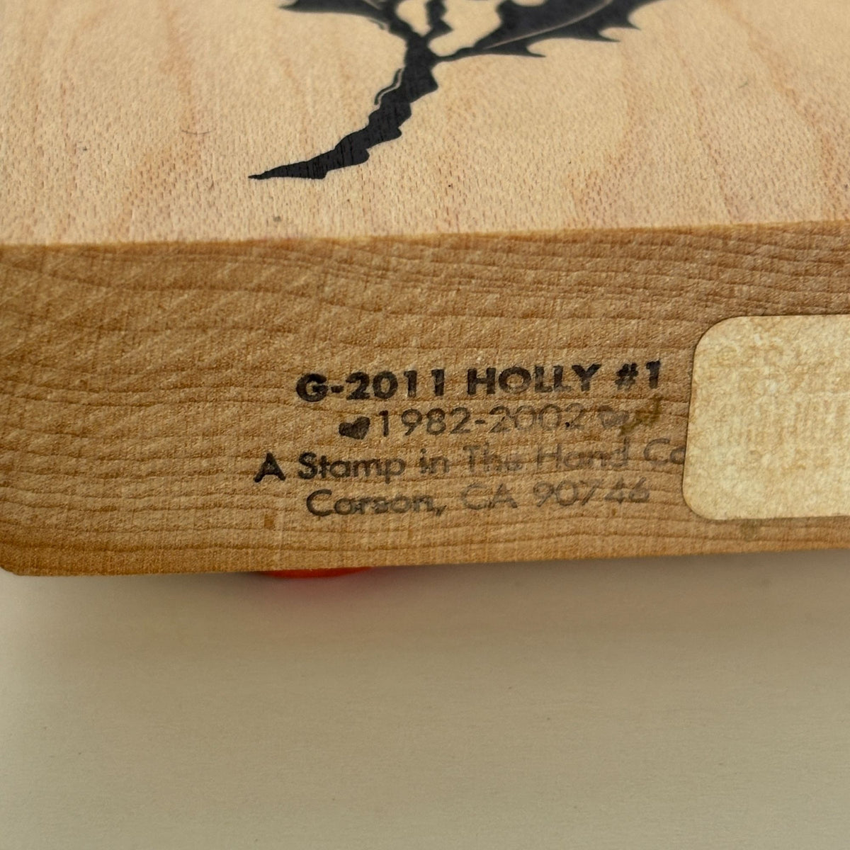 A Stamp in the Hand Rubber Stamp Holly Leaves Berries Card Making Botanical Holidays