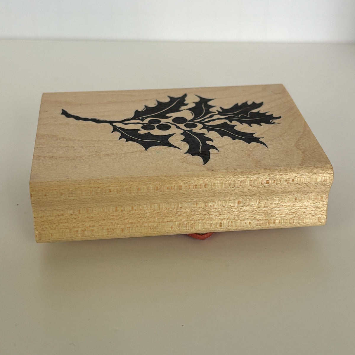 A Stamp in the Hand Rubber Stamp Holly Leaves Berries Card Making Botanical Holidays