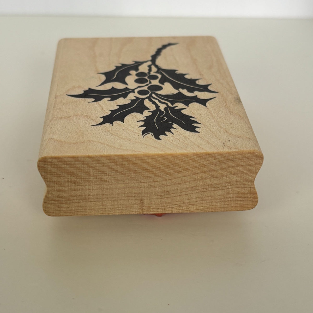 A Stamp in the Hand Rubber Stamp Holly Leaves Berries Card Making Botanical Holidays