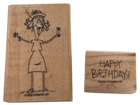 Stampin Up Rubber Stamp Happy Birthday Card Making Words Friend Gift Present Set
