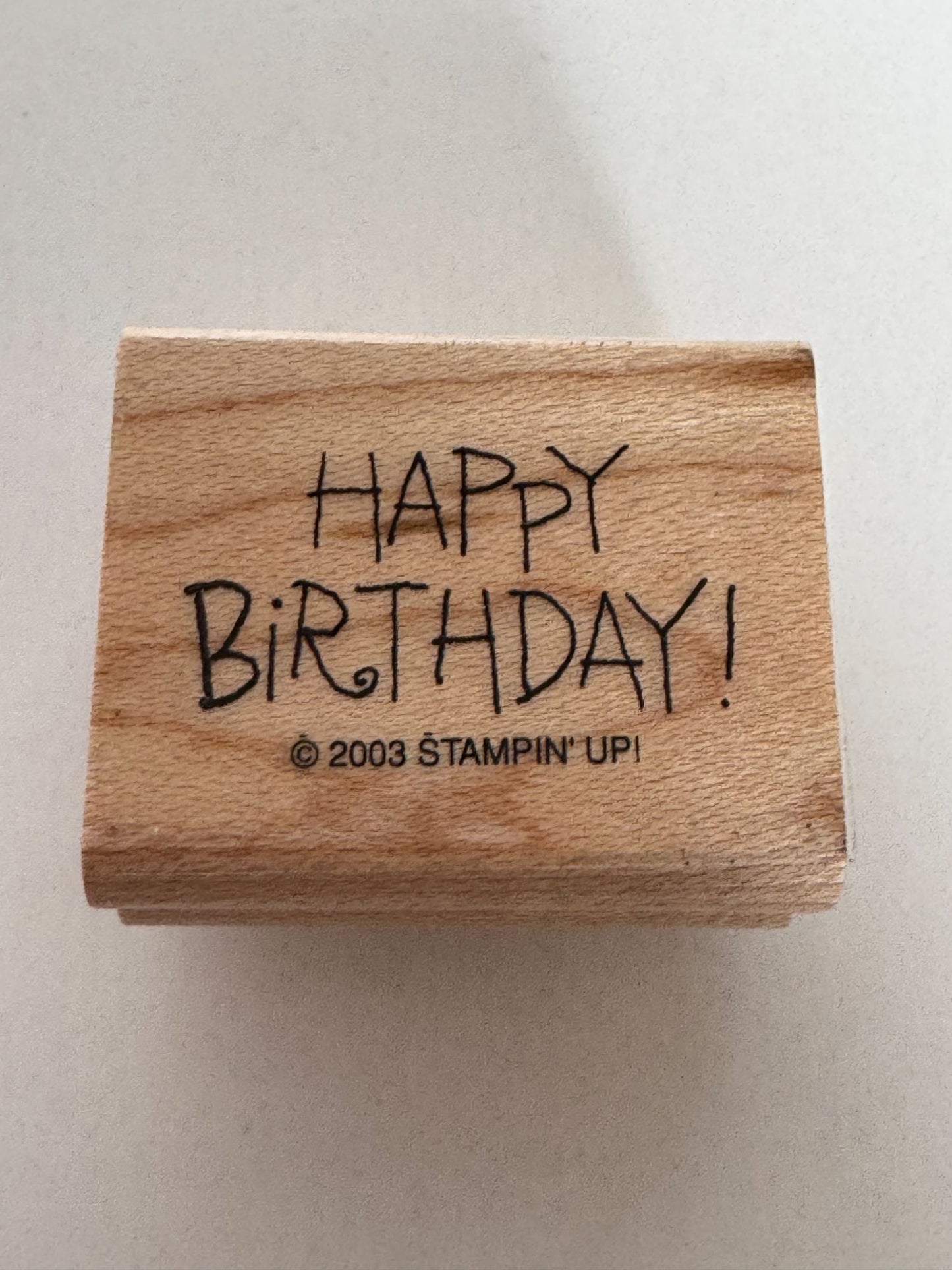 Stampin Up Rubber Stamp Happy Birthday Card Making Words Friend Gift Present Set