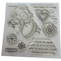 CTMH My Acrylix Acrylic Stamp Set Angel Friends Friendship Thank Heaven Words