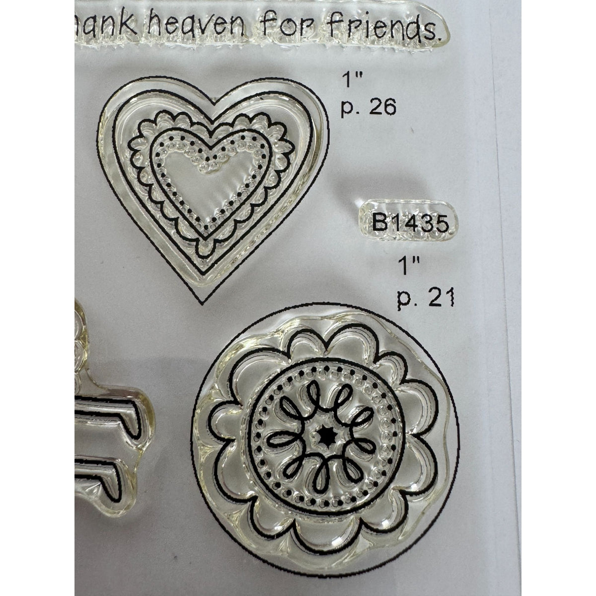 CTMH My Acrylix Acrylic Stamp Set Angel Friends Friendship Thank Heaven Words