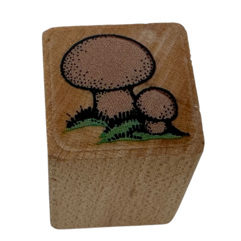 Mushrooms Wood Rubber Stamp Nature Whimsical Woodlands Landscape Scene Maker