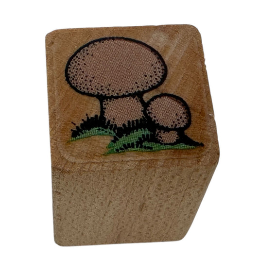 Mushrooms Wood Rubber Stamp Nature Whimsical Woodlands Landscape Scene Maker