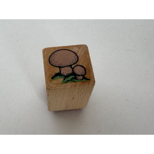 Mushrooms Wood Rubber Stamp Nature Whimsical Woodlands Landscape Scene Maker