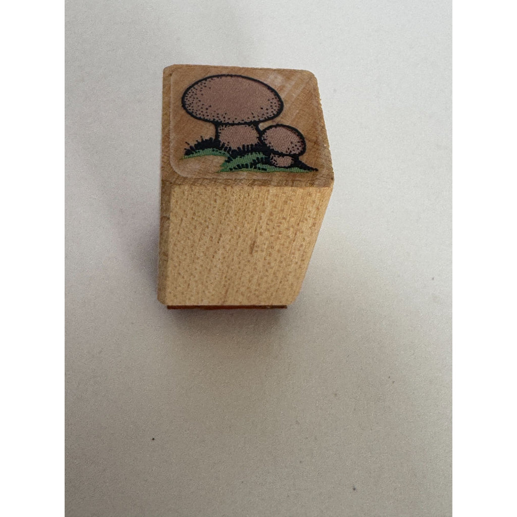 Mushrooms Wood Rubber Stamp Nature Whimsical Woodlands Landscape Scene Maker