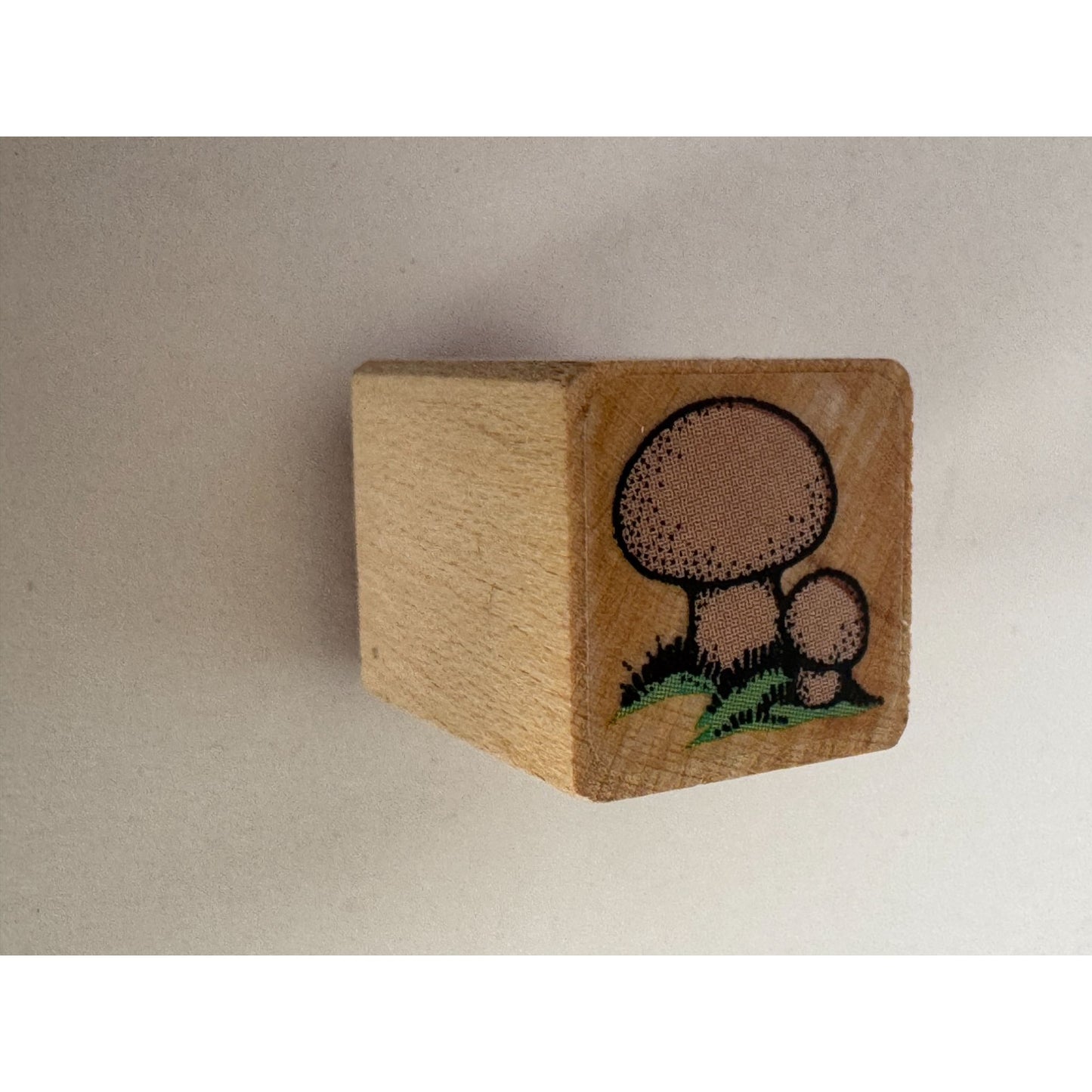Mushrooms Wood Rubber Stamp Nature Whimsical Woodlands Landscape Scene Maker
