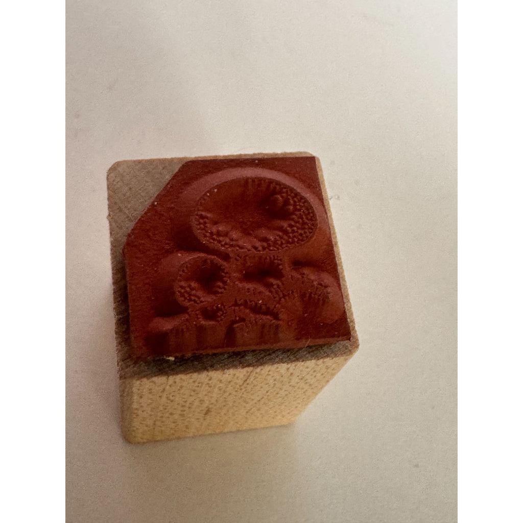 Mushrooms Wood Rubber Stamp Nature Whimsical Woodlands Landscape Scene Maker