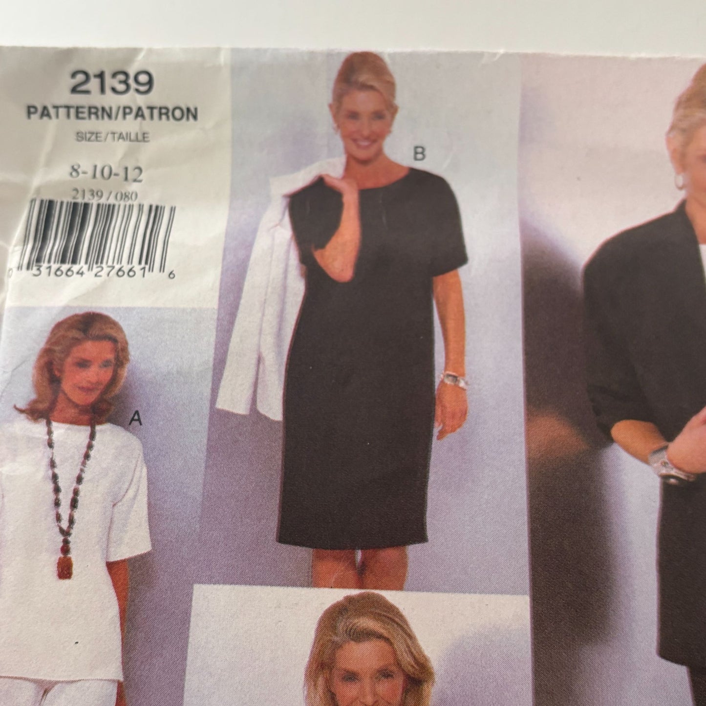 Vogue Sewing Pattern 2139 Capsule Wardrobe Dress Shirt Pants Skirt Blazer 8-12