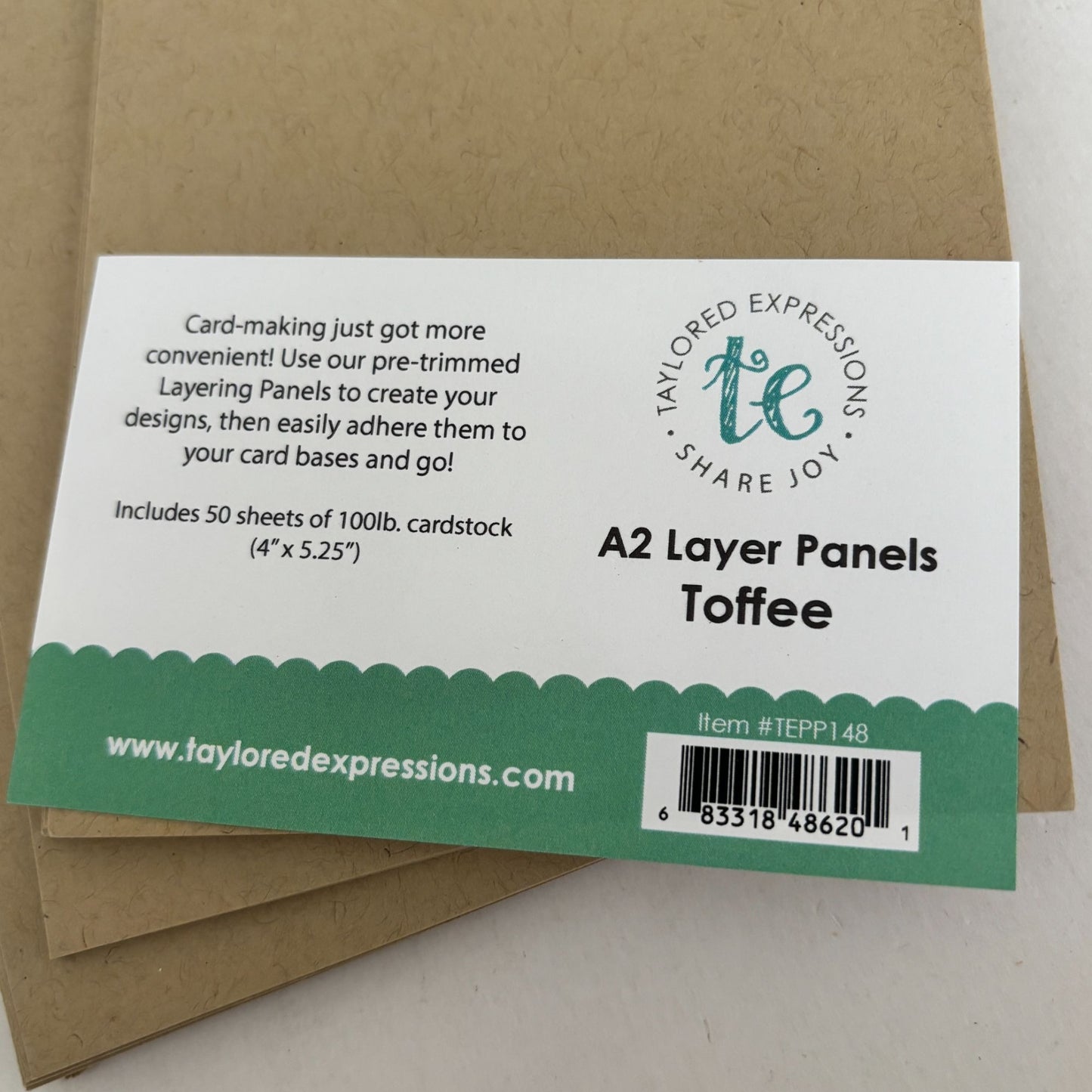 Taylored Expressions Toffee A2 Layer Panels Cardstock Card Making Supply Craft Scrapbooking