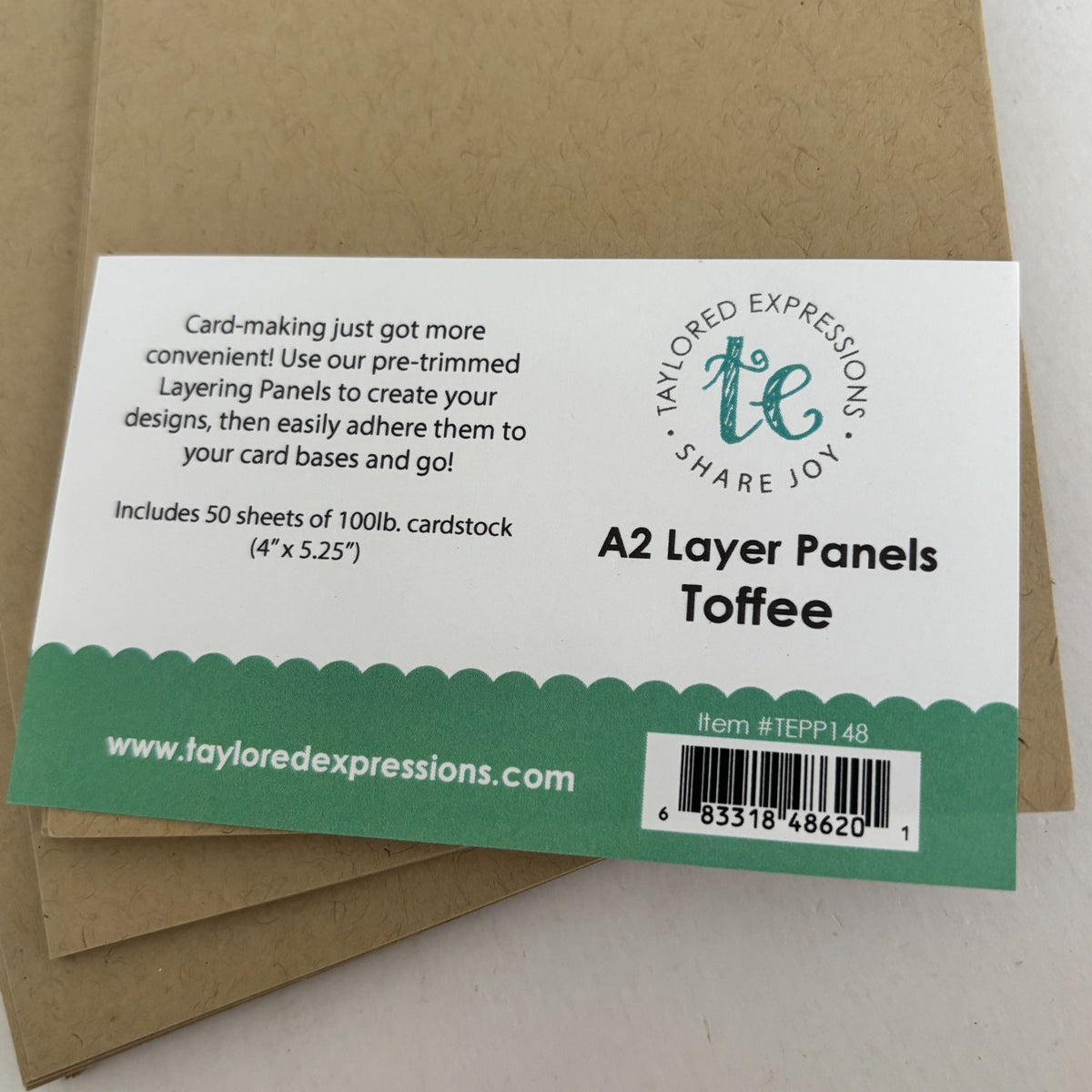 Taylored Expressions Toffee A2 Layer Panels Cardstock Card Making Supply Craft Scrapbooking