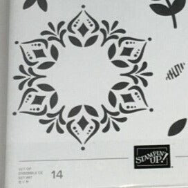 Stampin Up Happiness Surrounds Photopolymer Stamp Set 14 Words Congratulations