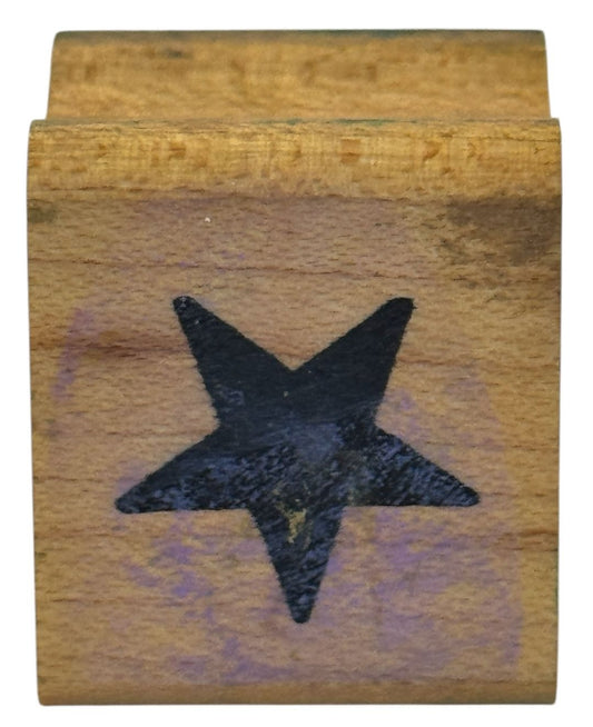 The Stamp Pad Co Rubber Stamp Star Shape Fourth of July Card Making Wood Mounted