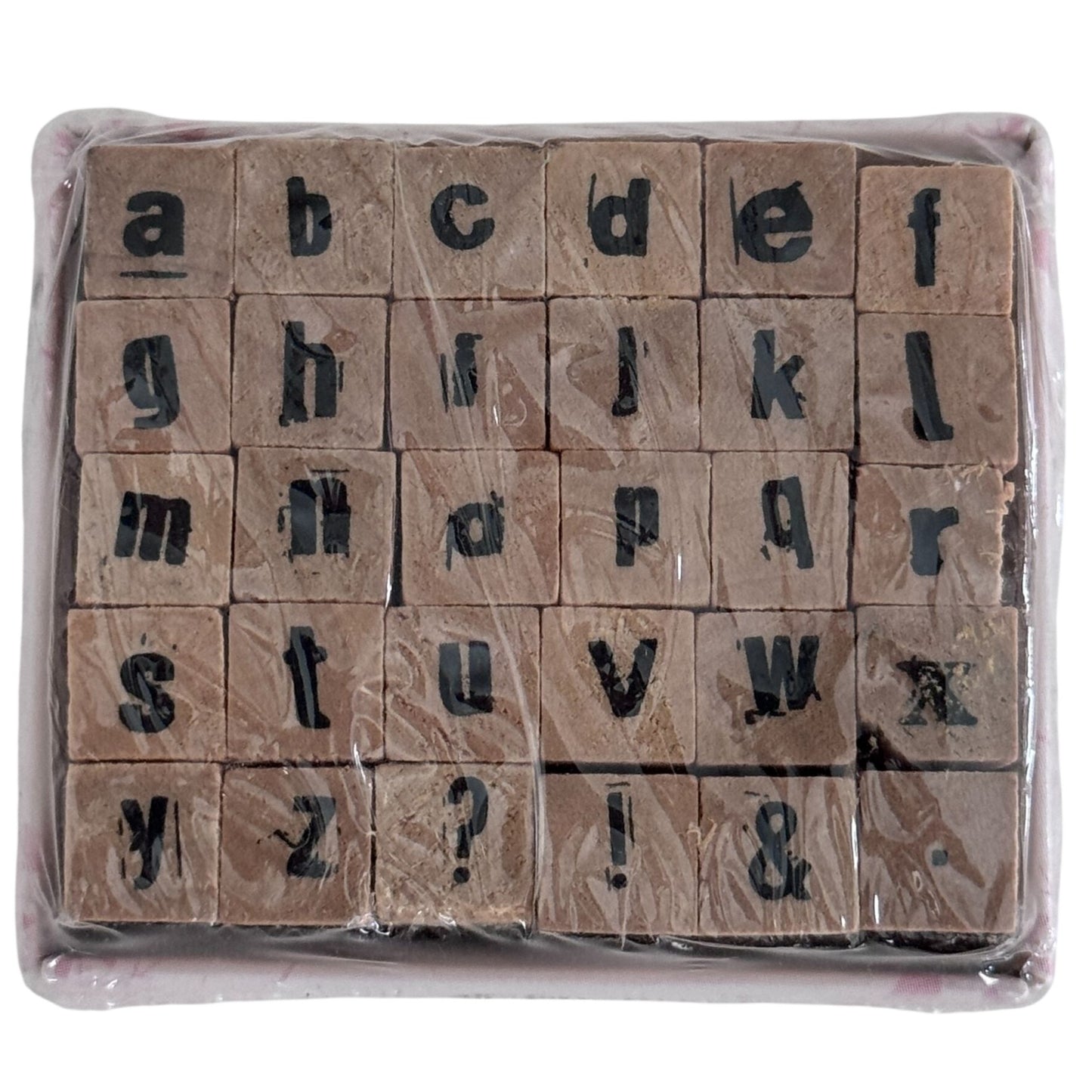 Hampton Art Alphabet Stamp Set 30 Lowercase Letters and Symbols Tiny Crafting Scrapbooking Tools