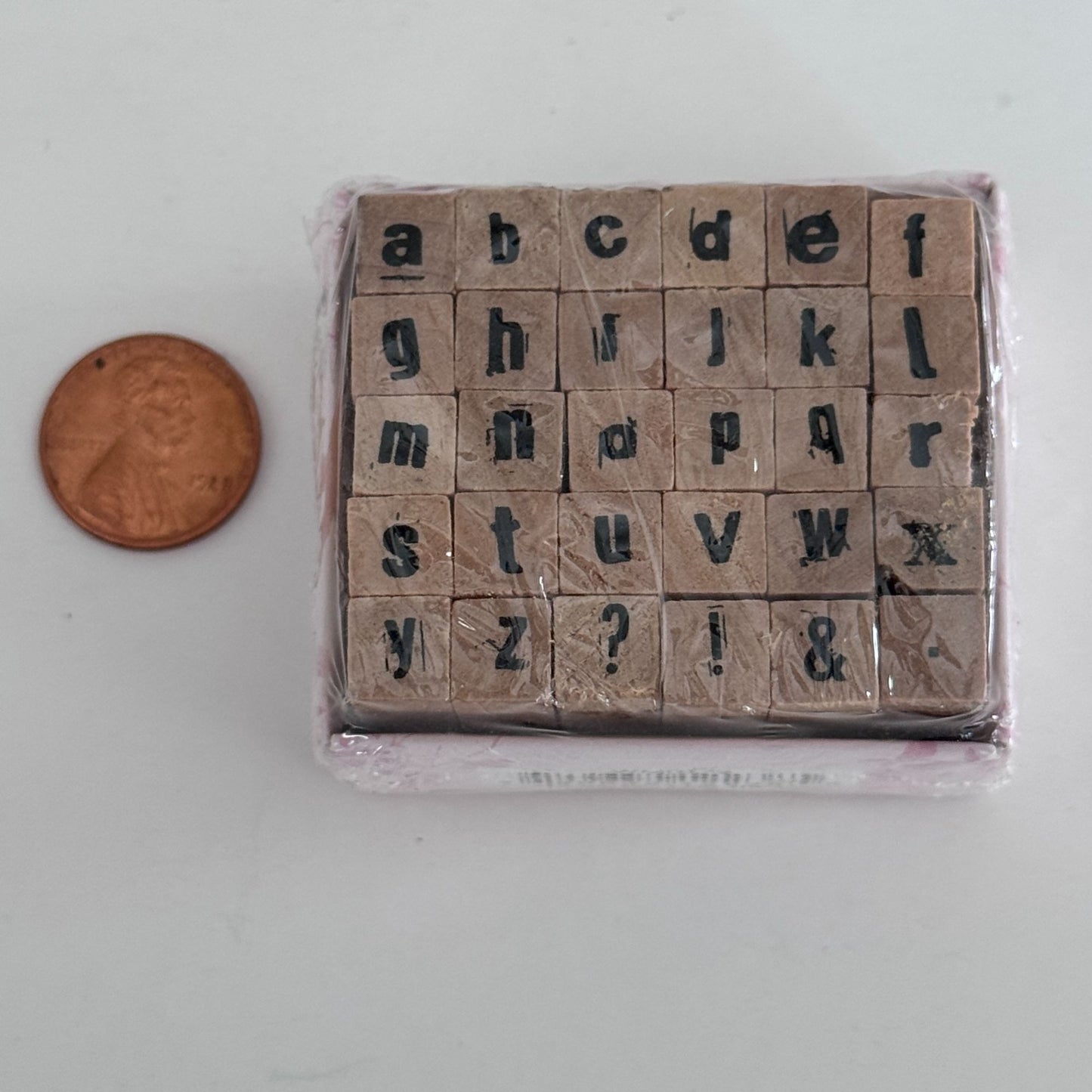 Hampton Art Alphabet Stamp Set 30 Lowercase Letters and Symbols Tiny Crafting Scrapbooking Tools