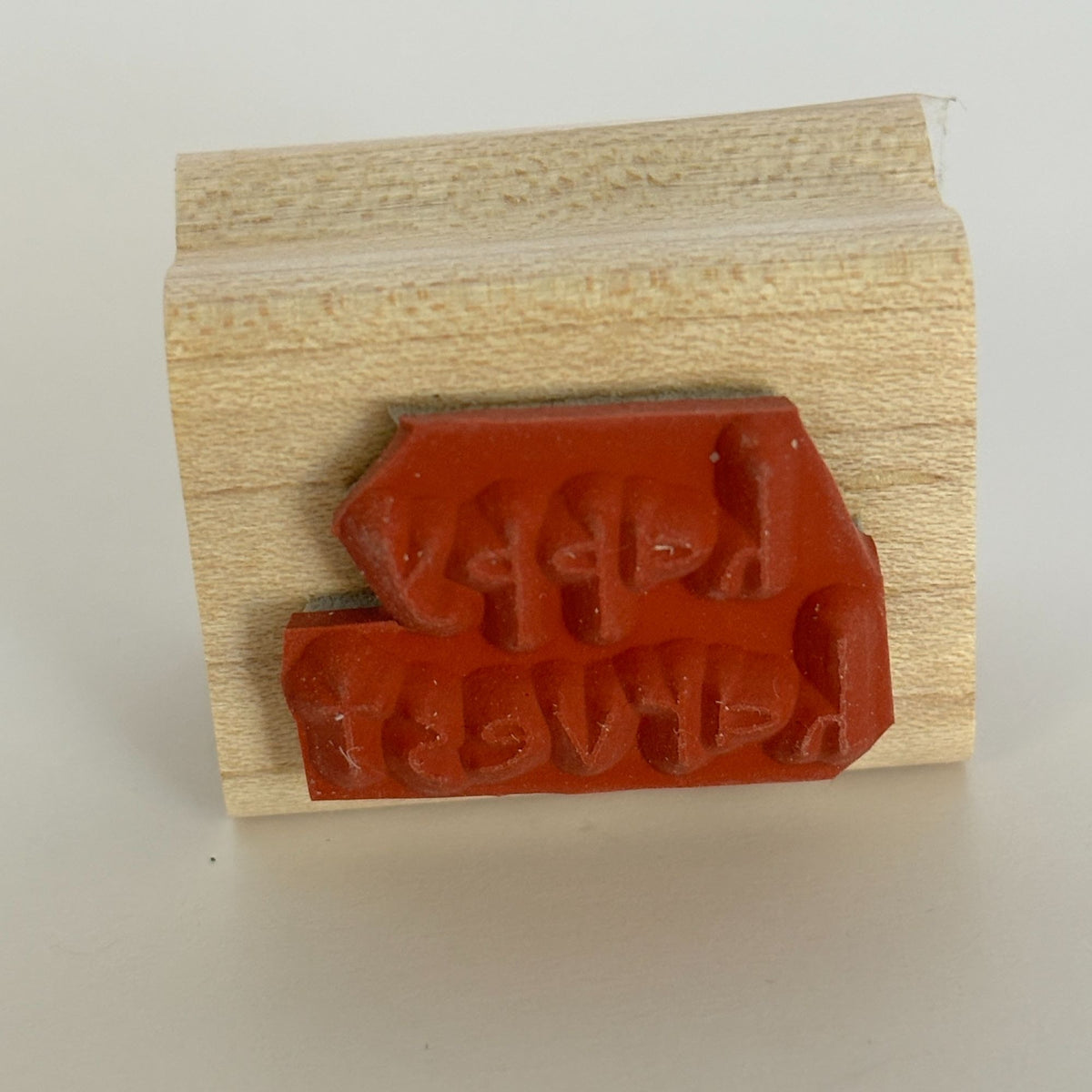 Stampin Up Rubber Stamp Happy Harvest Fall Greeting Thanksgiving Cardmaking Word