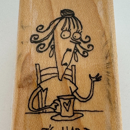 Stampin Up Rubber Stamp Birthday Card Funny Word Nostalgic Get Older Aging Humor