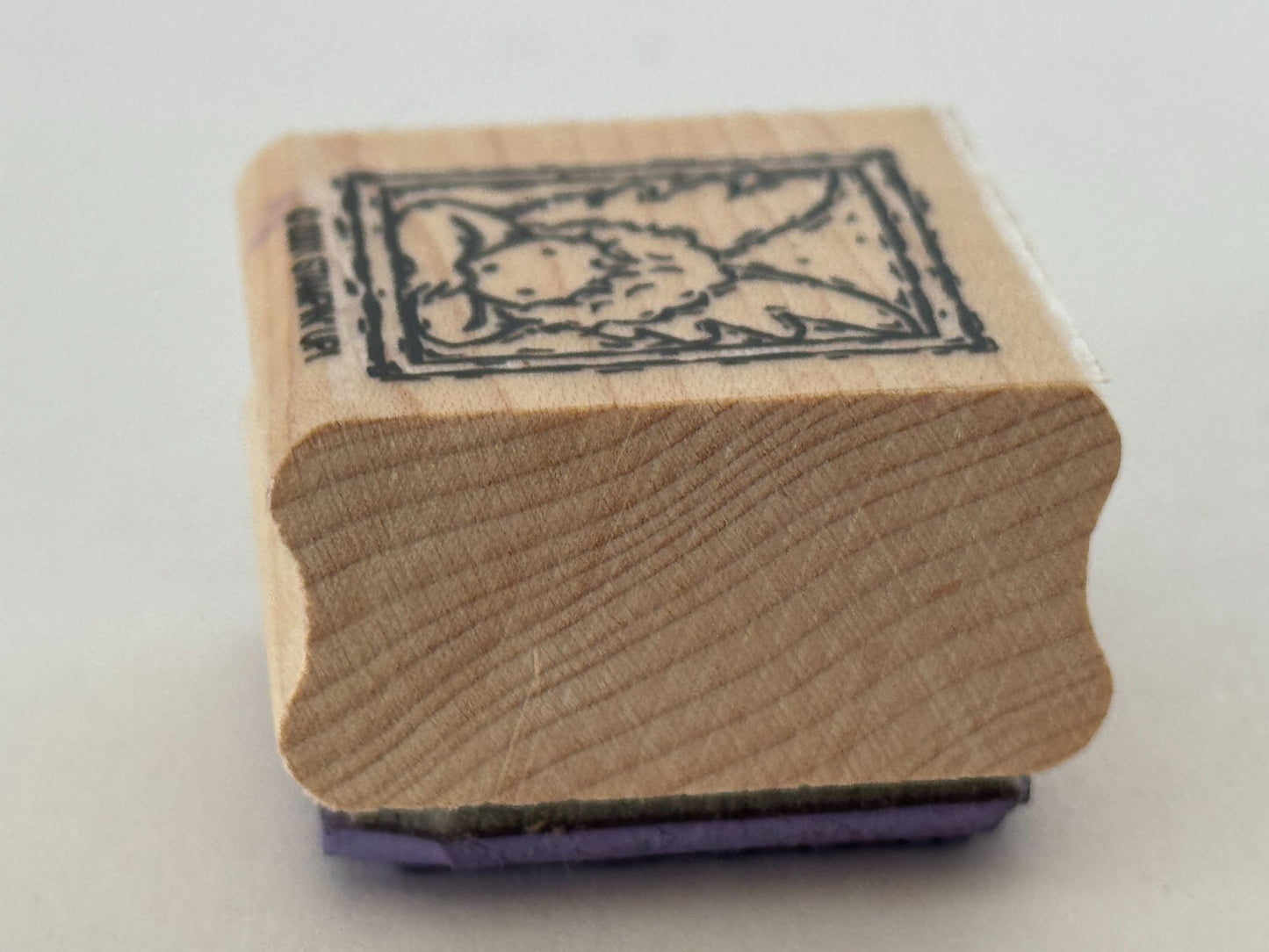 Stampin Up Rubber Stamp Angel in Square Card Making Paper Craft Valentines Day