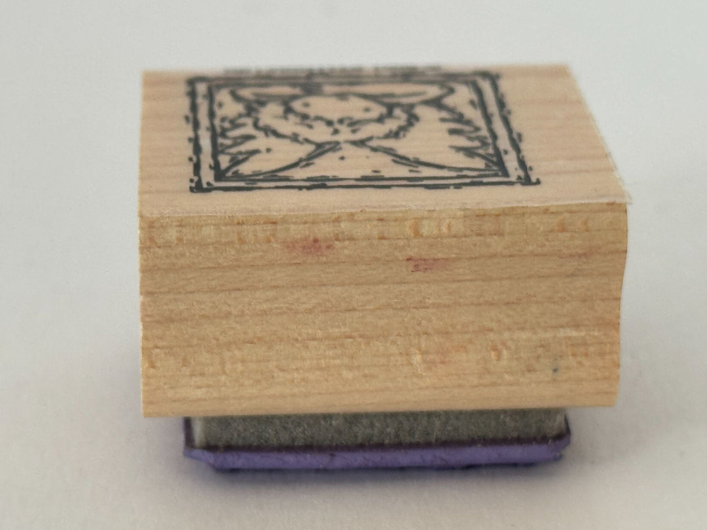 Stampin Up Rubber Stamp Angel in Square Card Making Paper Craft Valentines Day