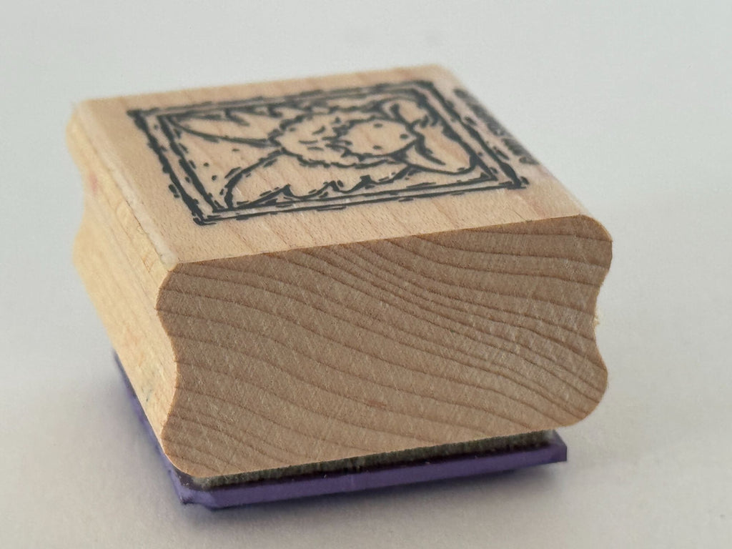 Stampin Up Rubber Stamp Angel in Square Card Making Paper Craft Valentines Day