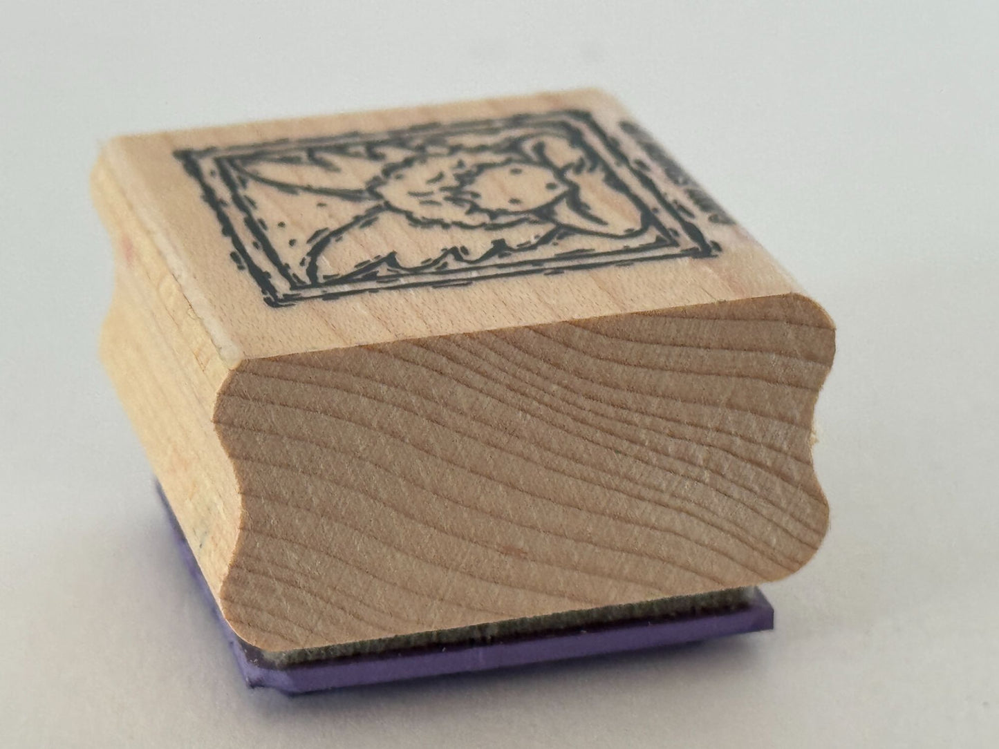 Stampin Up Rubber Stamp Angel in Square Card Making Paper Craft Valentines Day