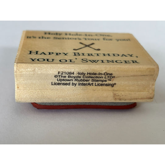Uptown Rubber Stamp Golf Funny Golfer Birthday Cardmaking Senior Tour Hole In One